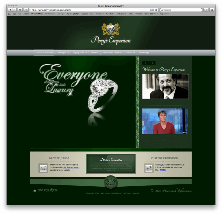 Perry's Emporium Web Design