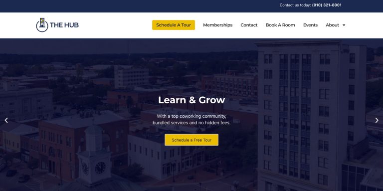 The Hub - Coworking Space marketing in Fayetteville, NC
